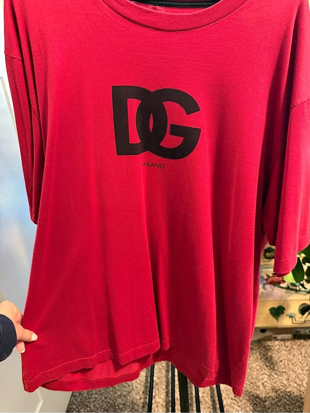 DG Men's Red Logo Short Sleeve Tee